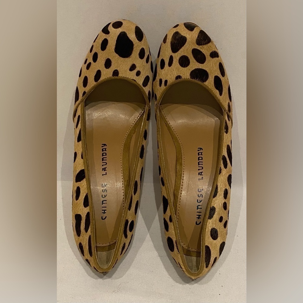 NEW Chinese Laundry Wave Length Light Natural Pony Hair Platform Pump Size 7.5M - Picture 10 of 16